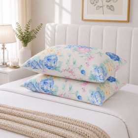 Pachet 2 perne matlasate Kotonia Home - 50x70 cm, 630 gr/buc, decor floral 04