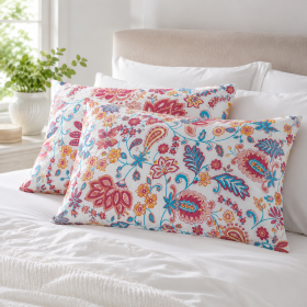 Pachet 2 perne matlasate Kotonia Home - 50x70 cm, 630 gr/buc, decor floral 06