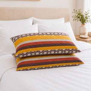 Pachet 2 perne matlasate Kotonia Home - 50x70 cm, 630 gr/buc, decor geometric 010 - imagine 2