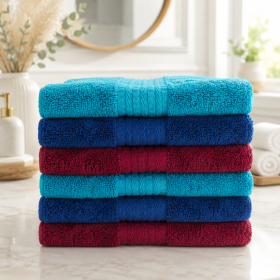 Pachet 6 prosoape baie Kotonia Home Rise, 50x90 cm, 100% bumbac, 500 g/mp, Mixt color - 12