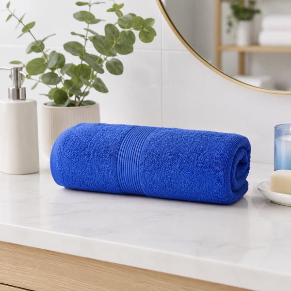 Prosop Kotonia Home Deco - 50x90 cm, 100% bumbac, albastru