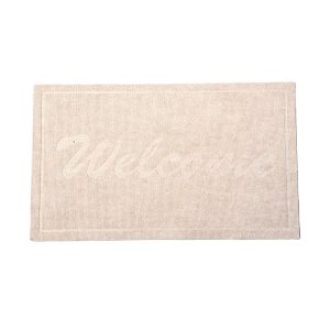 Covoras intrare - Welcome uni, 45x75 cm, antiderapant 100% pvc, crem - imagine 2