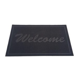 Covoras intrare - Welcome uni, 45x75 cm, antiderapant 100% pvc, gri antracit - imagine 2