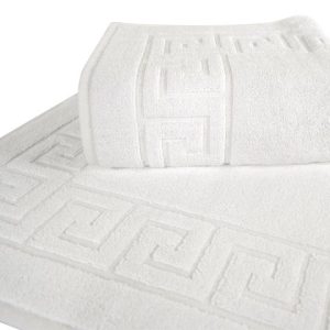Pachet 6 prosoape Kotonia Home Hotel - Greek Border Jacquard, 50x90 cm, 100% bumbac, alb - imagine 4