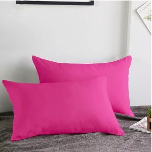 Set 2 Fete de perna Kotonia Home, 100% bumbac, ranforce color uni,  dimensiunea 50x80 cm, fuxia