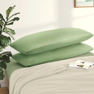 Set 2 Fete de perna Kotonia Home, 100% bumbac, ranforce color uni,  dimensiunea 50x80 cm, verde olive