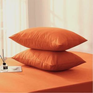 Set 2 Fete de perna Kotonia Home, 100% bumbac, ranforce color uni,  dimensiunea 50x80 cm, orange - imagine 4