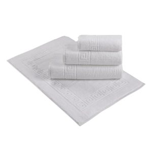 Pachet 6 prosoape Kotonia Home Hotel - Greek Border Jacquard, 50x90 cm, 100% bumbac, alb - imagine 2