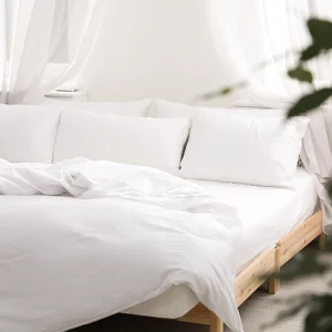 Cearceaf de pat Kotonia Home Hotel, 100% bumbac, Olandina, alb