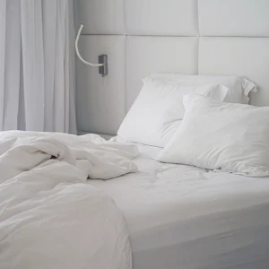 Cearceaf de pat Kotonia Home Hotel, Ranforce 100% bumbac, alb - imagine 4