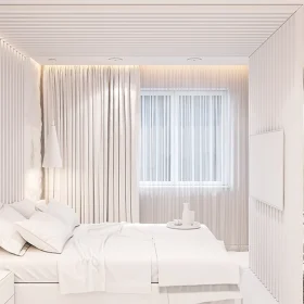 Cearceaf de pat Kotonia Home Hotel, Ranforce 100% bumbac, alb