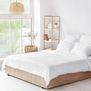 Cearceaf de pat Kotonia Home Hotel, Ranforce 100% bumbac, alb - imagine 3