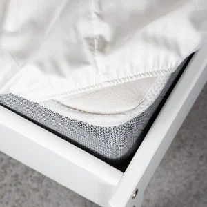 Husa cu elastic pentru pat Kotonia Home - Ranforce, 100% bumbac, alba - imagine 8