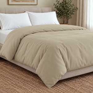 Cearceaf pentru pilota Kotonia Home, ranforce color uni, 100% bumbac, cacao