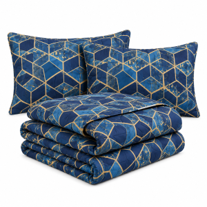 Pachet pilota 200x220 cm, 250 g/m2 + 2 perne 50x70 cm, decor geometric 08 - imagine 2