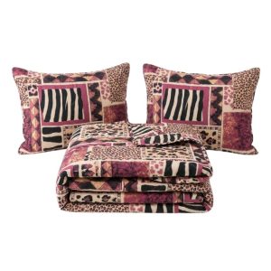 Pachet pilota 200x220 cm, 250 g/m2 + 2 perne 50x70 cm, decor animal print 05 - imagine 3