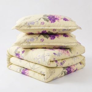 Pachet pilota 200x220 cm, 250 g/m2 + 2 perne 50x70 cm, decor floral 03 - imagine 3