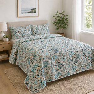Pachet pilota 200x220 cm, 250 g/m2 + 2 perne 50x70 cm, decor oriental 06