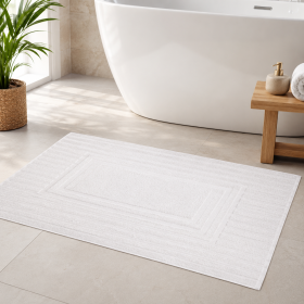 Prosop Kotonia Home Waves 3 - pentru picioare - 100% Bumbac, 50x70 cm, alb, 500g/mp
