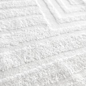 Prosop Kotonia Home Waves 3 - pentru picioare - 100% Bumbac, 50x70 cm, alb, 500g/mp - imagine 3