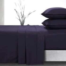 Cearceaf pentru pat Kotonia Home, 100% bumbac, ranforce color uni, bleumarin