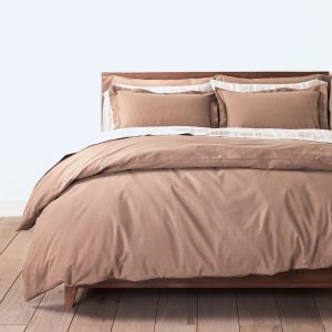 Cearceaf pentru pilota Kotonia Home, 100% bumbac, ranforce color uni, maro - imagine 2