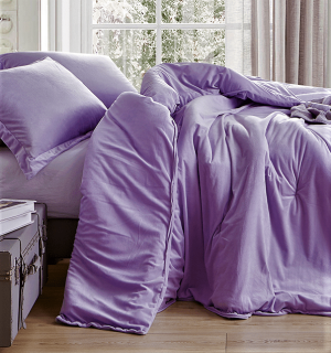 Cearceaf pentru pat Kotonia Home, 100% bumbac, ranforce color uni, lila - imagine 3