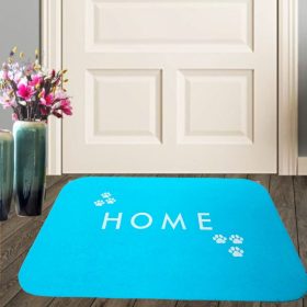 Covor de intrare Home antiderapant, pvc - 38x55 cm, turquoise