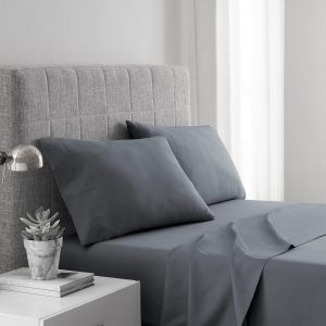 Husa pat Kotonia Home - Ranforce color uni, 100% bumbac, gri - imagine 7