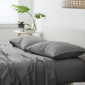 Set 2 Fete de perna Kotonia Home, 100% bumbac, ranforce color uni, gri