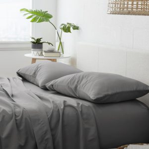 Husa pat Kotonia Home - Ranforce color uni, 100% bumbac, gri - imagine 8
