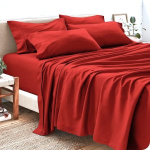 Husa pat Kotonia Home - Ranforce color uni, 100% bumbac, rosu - imagine 6