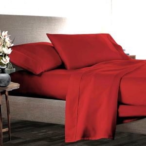 Husa pat Kotonia Home - Ranforce color uni, 100% bumbac, rosu - imagine 4