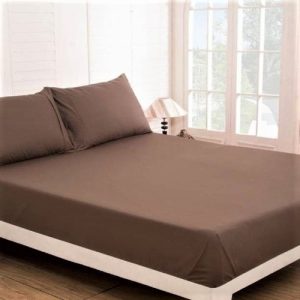 Husa pat Kotonia Home - Ranforce color uni, 100% bumbac, maro - imagine 4
