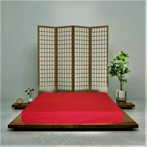 Husa pat Kotonia Home - Ranforce color uni, 100% bumbac, rosu - imagine 3