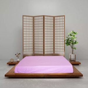 Husa pat Kotonia Home - Ranforce color uni, 100% bumbac, roz - imagine 2