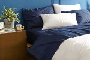 Set 2 Fete de perna Kotonia Home, 100% bumbac, ranforce color uni, bleumarin - imagine 3