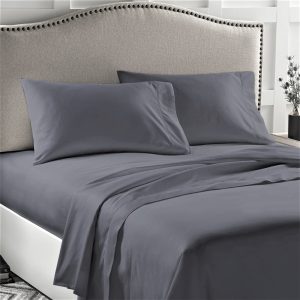 Husa pat Kotonia Home - Ranforce color uni, 100% bumbac, gri - imagine 3