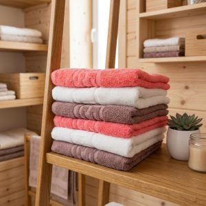 Pachet 6 prosoape baie Kotonia Home Greek Border, 50x90 cm, 100% bumbac, 500 g/mp, Mixt color - 19