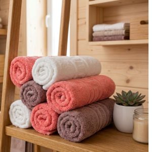 Pachet 6 prosoape baie Kotonia Home Greek Border, 50x90 cm, 100% bumbac, 500 g/mp, Mixt color - 19 - imagine 2