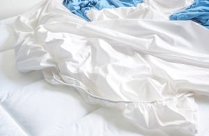 Husa cu elastic pentru pat Kotonia Home - Ranforce, 100% bumbac, alba - imagine 9