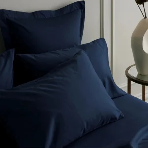 Cearceaf pentru pat Kotonia Home, 100% bumbac, ranforce color uni, bleumarin - imagine 2