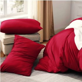Set 2 Fete de perna Kotonia Home, 100% bumbac, ranforce color uni, rosu