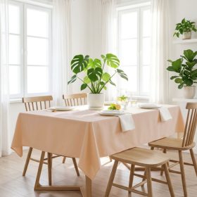Fata de masa Kotonia Home - Delice, creton impermeabil, 100% bumbac, bej