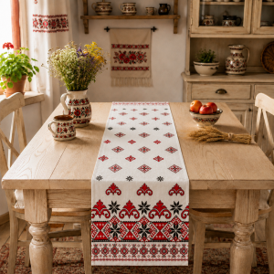 Napron decorativ pentru masa kotonia Home - Rustic, 100% bumbac 45x150 cm, T37