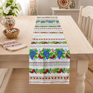 Napron decorativ pentru masa kotonia Home - Rustic, 100% bumbac 45x150 cm, T38 - imagine 2