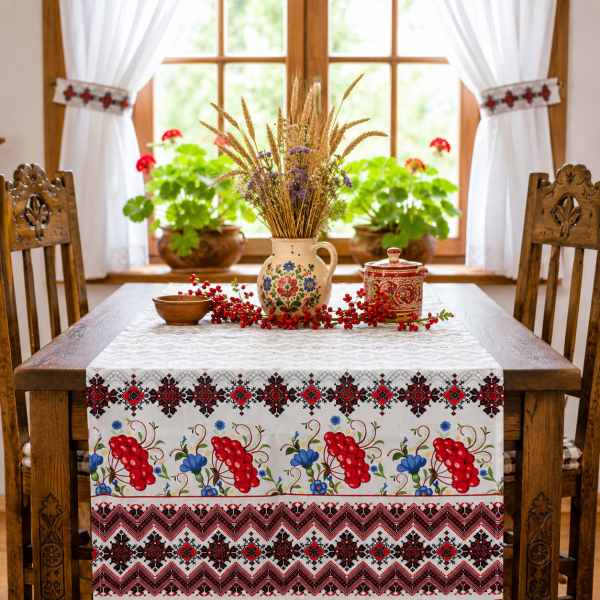Napron decorativ pentru masa kotonia Home - Rustic, 100% bumbac 45x150 cm, T39