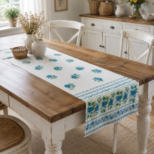 Napron decorativ pentru masa kotonia Home - Rustic, 100% bumbac 45x150 cm, T43 - imagine 2