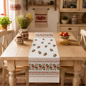 Napron decorativ pentru masa kotonia Home - Rustic, 100% bumbac 45x150 cm, T44 - imagine 2