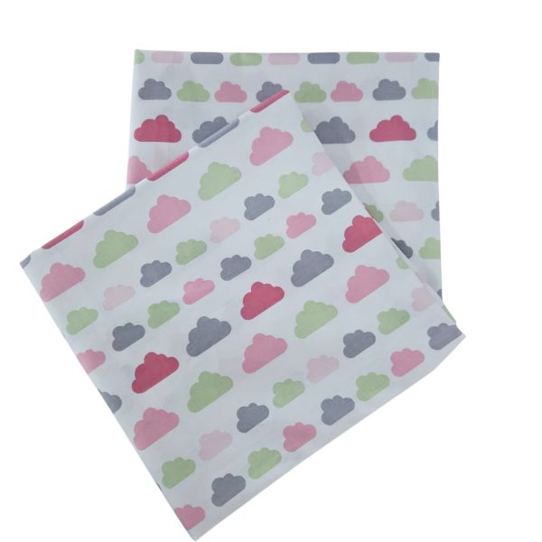 Pachet 2 fete perna, 40x40 cm - ranforce imprimat, 100% bumbac - R04
